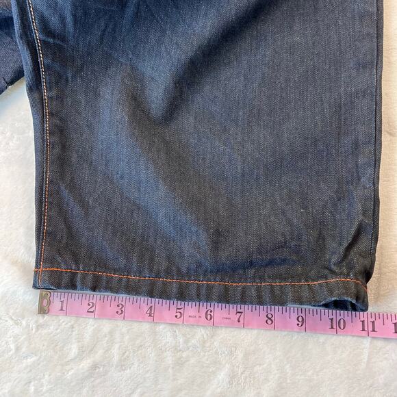 Ed Hardy Love Kills Slowly Embroidered Skull Jean Shorts men’s size 36 Y2K - Picture 10 of 10